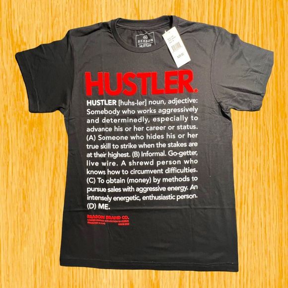 Official Hustler Definition HipHop Trap Designer Streetwear T-shirt Men’s M NWT - Picture 1 of 4